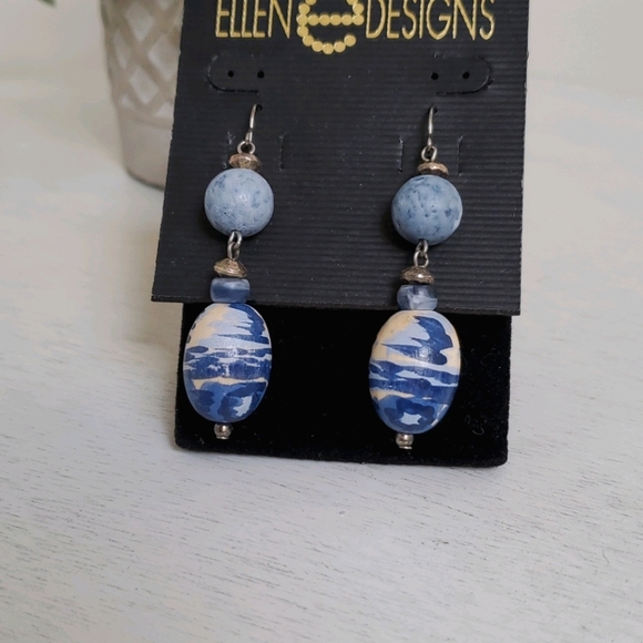 Ellen Designs Jewelry - NWOT Vintage Blue Earrings